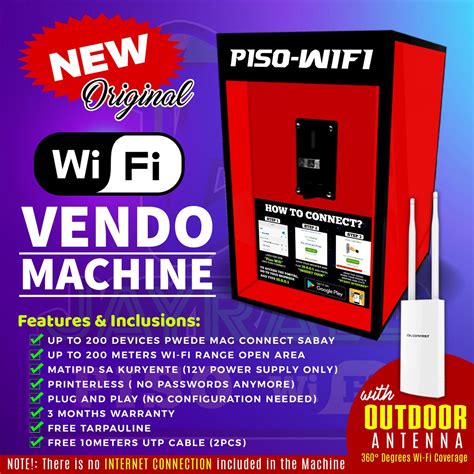 razo wifi vendo|PISO WiFi Vendo Machine with Outdoor Antenna 360° Radius.